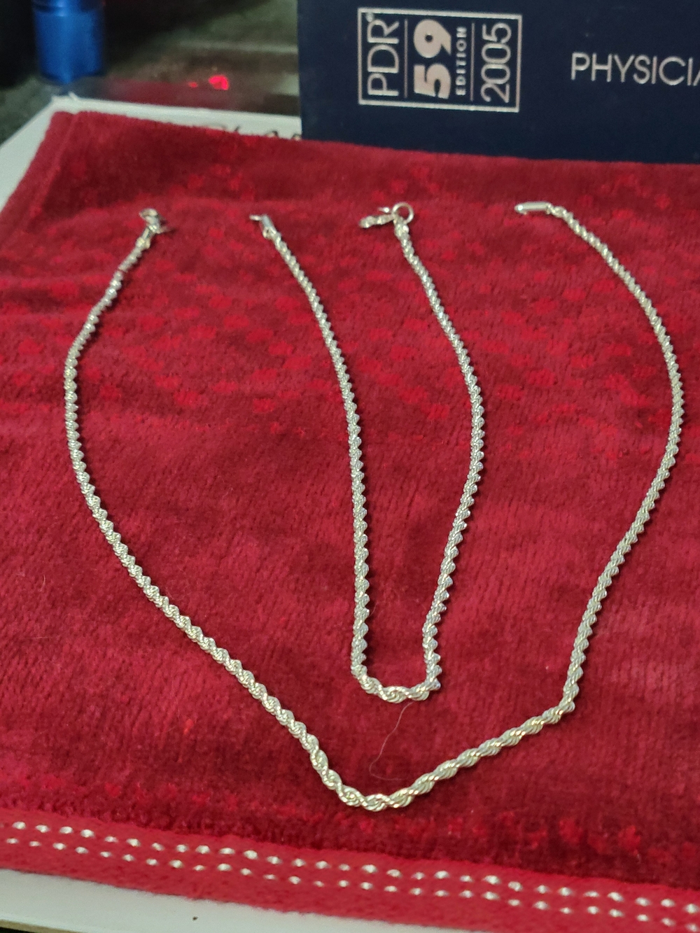NWOT! Sterling Silver Rope Chains Necklace Set - Picture 3 of 8